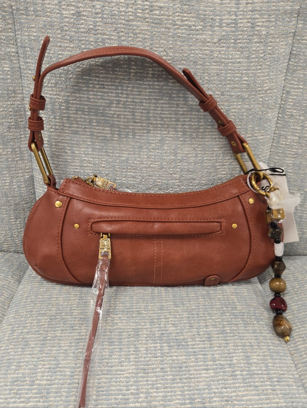 Steve Madden Rust Brown Shoulder Handbag - Picture 1 of 6